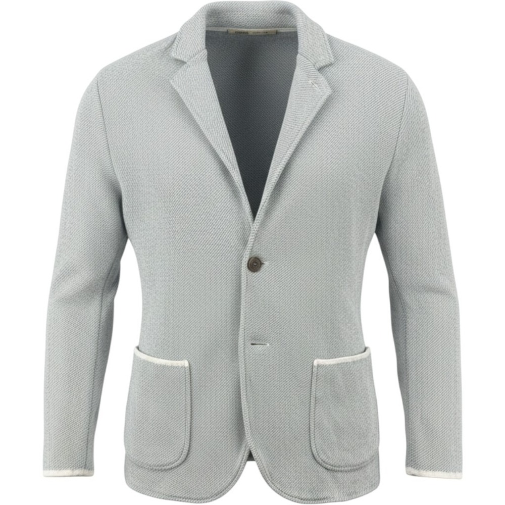 Maurizio Baldassari Brera Mens 50 Grey Knit Blazer un structured Made in Italy